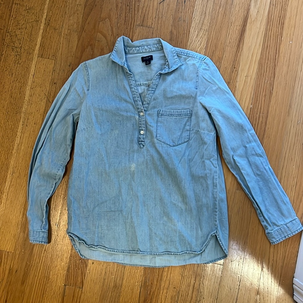 J Crew Chambray 3/4 Shirt